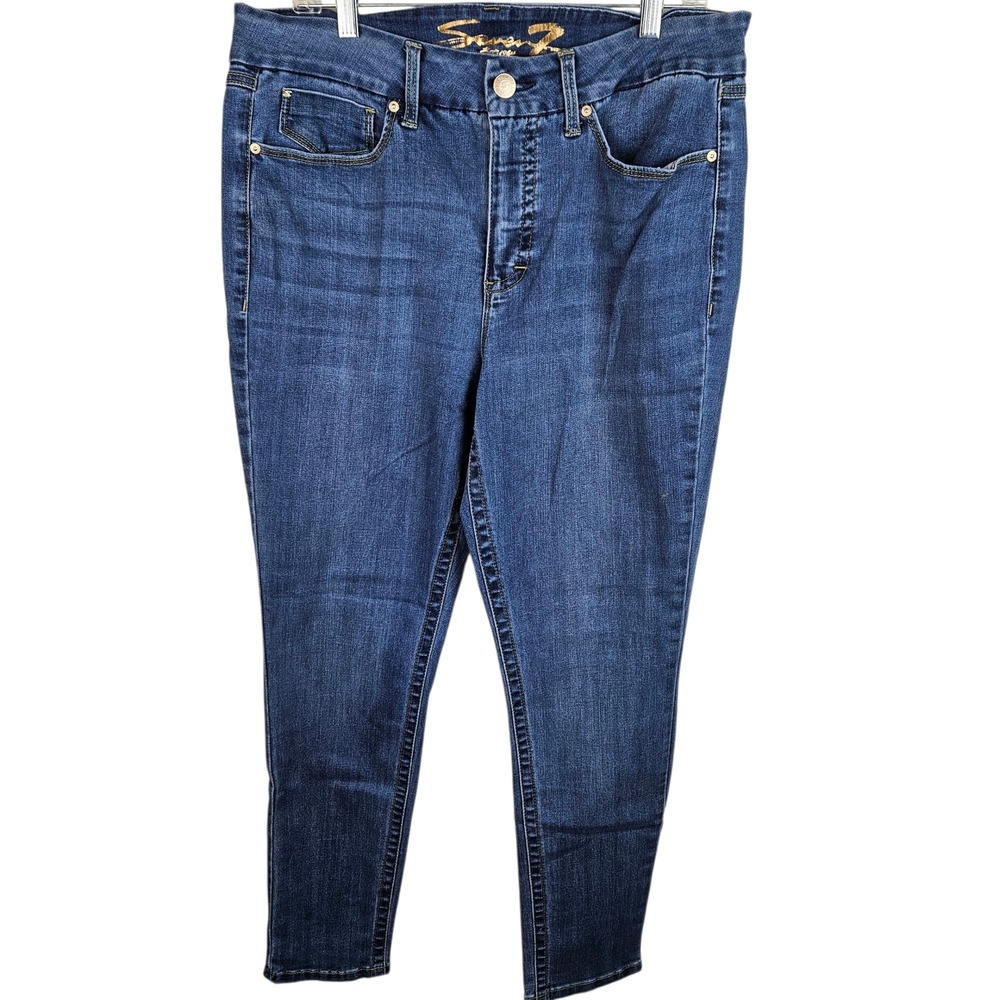 Seven7 Jeans Womens Size 14 Alaska‎ Wash TummyLess High Rise Skinny Denim